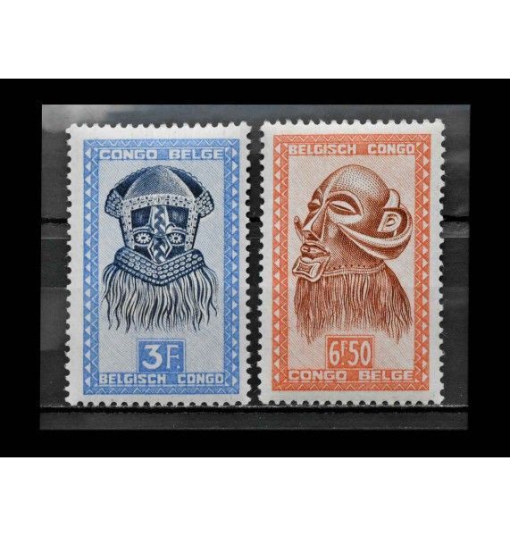 Бельгийское Конго 1947/1950 гг. "Стандартные марки: Африканское искусство"