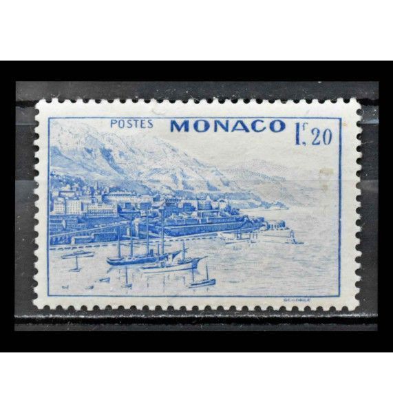 Монако 1940 г. "Вид на гавань и Монте-Карло" (дефект)