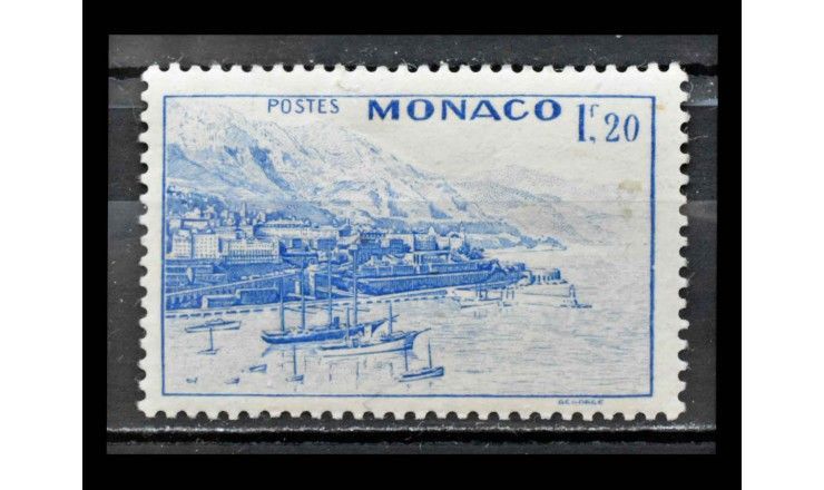 Монако 1940 г. "Вид на гавань и Монте-Карло" (дефект)