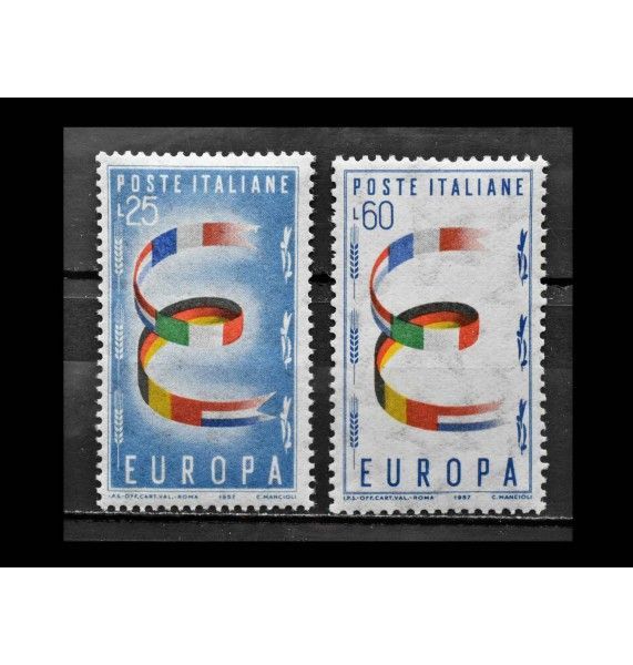 Италия 1957 г. "Европа (CEPT): Флаги в национальных цветах"