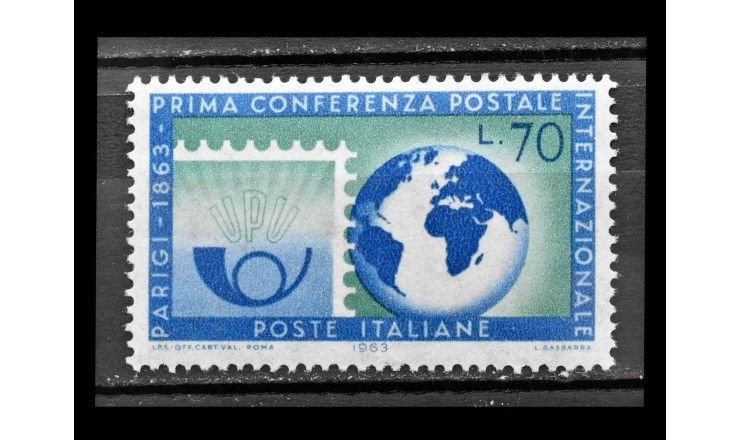 Италия 1963 г. "100 лет международной почтовой конференции, Париж"