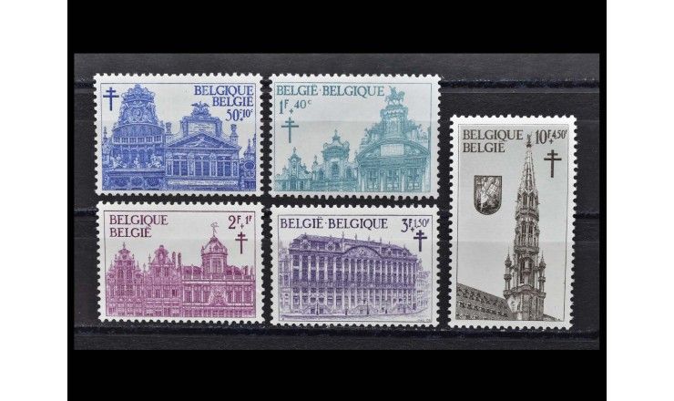 Бельгия 1965 г. "Кампания по борьбе с туберкулезом: Гран-плас, Брюссель"