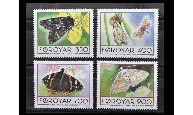 Фарерские острова 1993 г. "Бабочки"