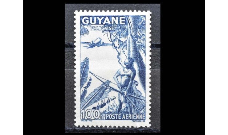 Французская Гайана 1944 г. "Стандартная марка: Лучник"