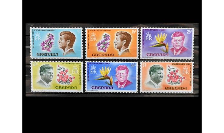 Гренада 1968 г. "50 лет со дня рождения Джона Кеннеди"