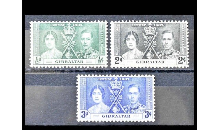 Гибралтар 1937 г. "Коронация короля Георга VI и королевы Елизаветы"