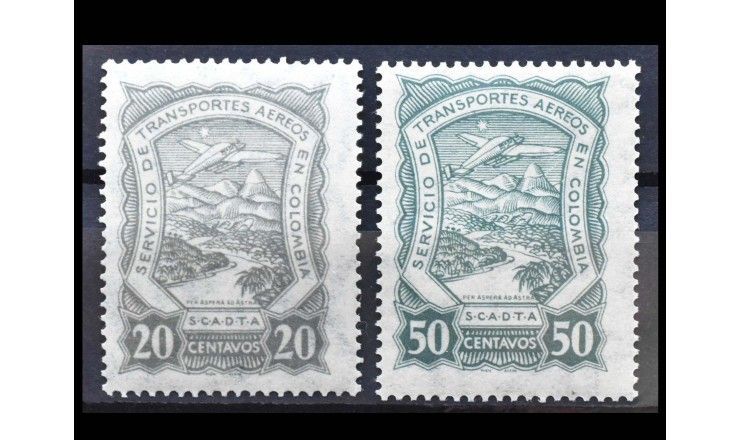 Колумбия SCADTA 1923 г. "Ландшафты и здания"