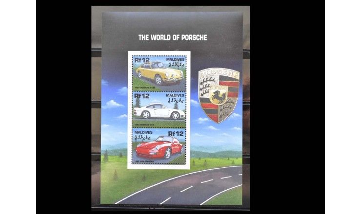 Мальдивы 2000 г. "Автомобили Porsche" 