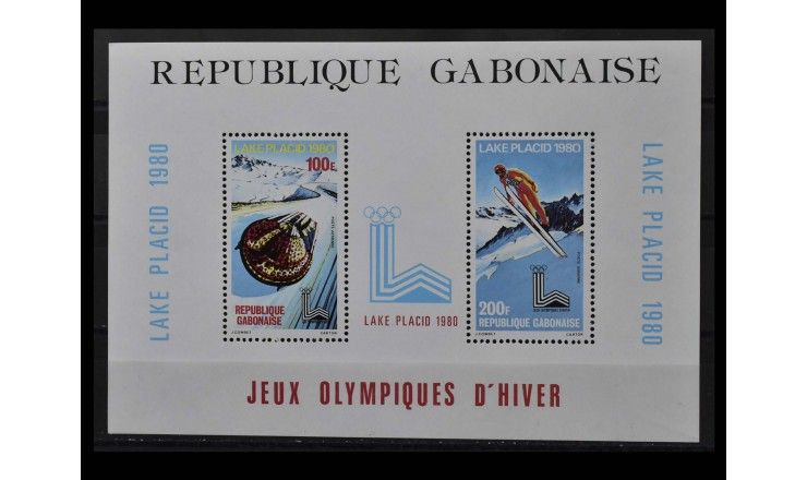 Габон 1980 г. "Зимние Олимпийские игры, Лейк-Плэсид"