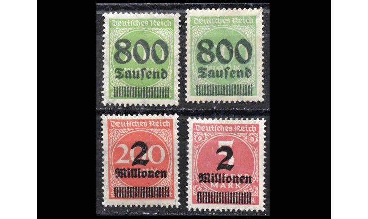 Германия (Веймарская республика) 1923 г. "Цифры в круге" (надпечатка)