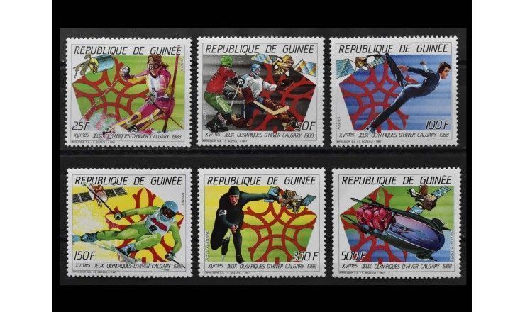Гвинея 1987 г. "Зимние Олимпийские игры 1988, Калгари"