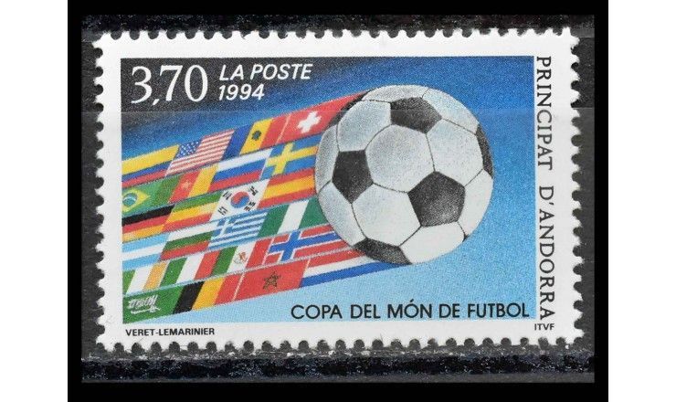 Андорра (французская) 1994 г. "Чемпионат мира по футболу, США"