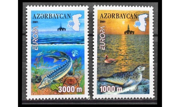 Азербайджан 2001 г. "Европа: Морская фауна"