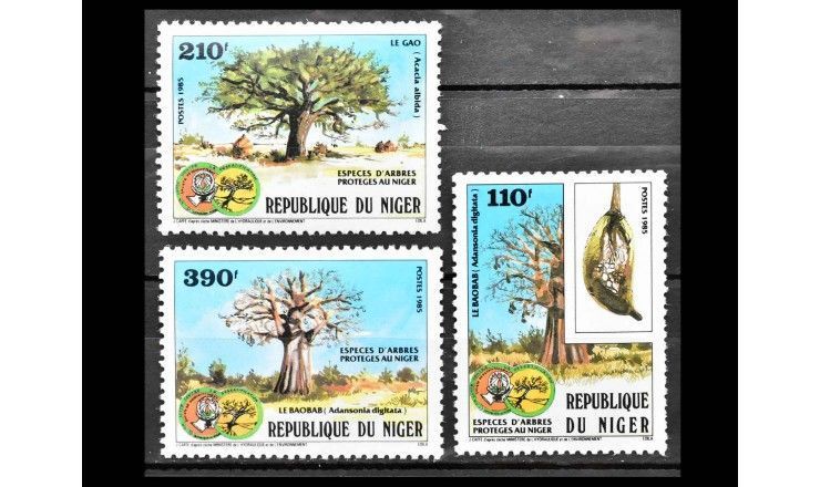 Нигер 1985 г. "Охраняемые деревья"