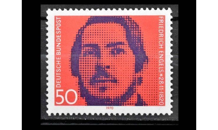 ФРГ 1970 г. "150 лет со дня рождения Фридриха Энгельса"