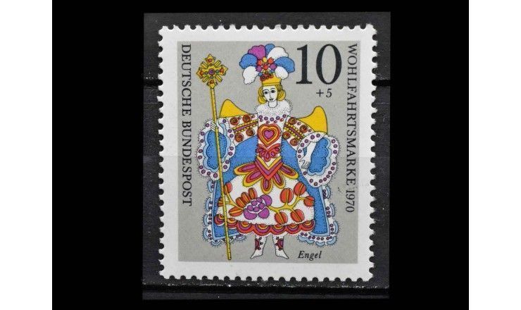 ФРГ 1970 г. "Рождество: Рождественская фигура ангела из монастыря Урсулинок"