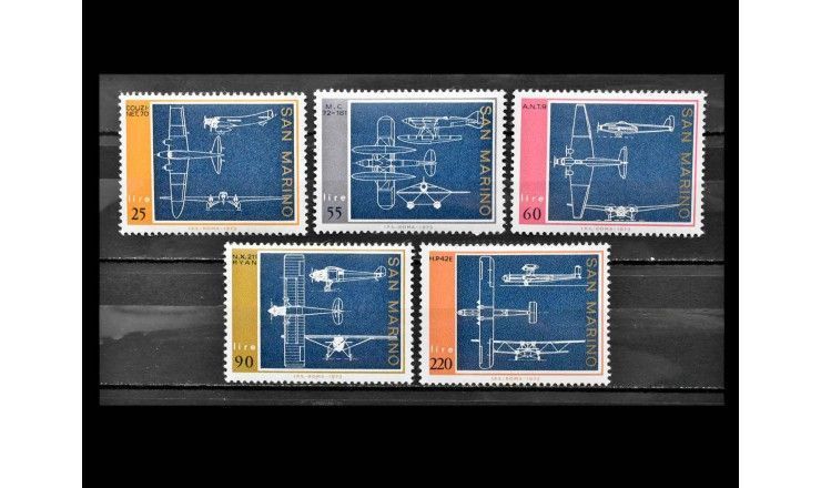 Сан-Марино 1973 г. "Чертежи самолетов"