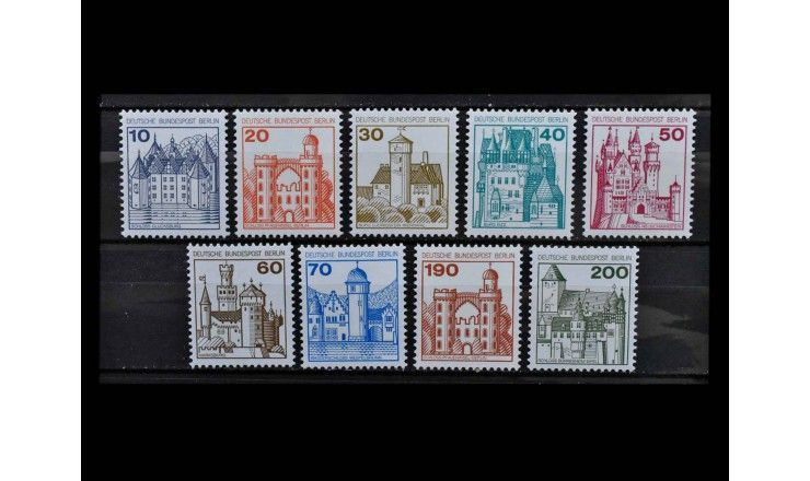 Западный Берлин 1977 г.  "Стандартные марки: Замки и дворцы"