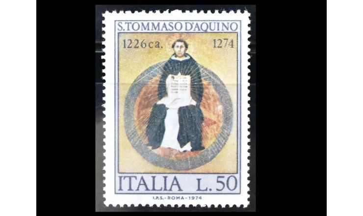 Италия 1974 г. "700 лет со дня смерти Фомы Аквинского"