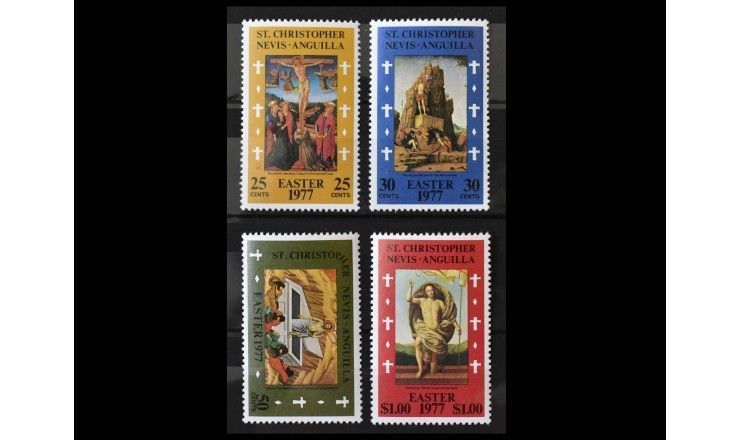 Сент-Кристофер-Невис-Ангилья 1977 г. "Пасха: Картины"