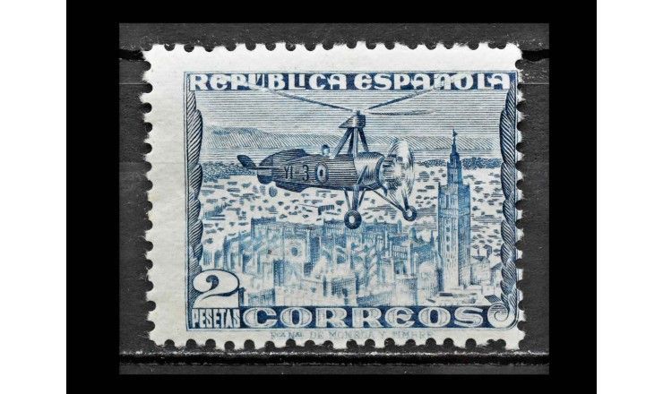 Испания 1935/1938 г. "Автожир (Гироплан)" (дефект)