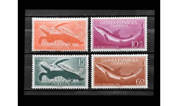 Испанская Гвинея 1954 г. "День почтовой марки: Фауна" (дефект)