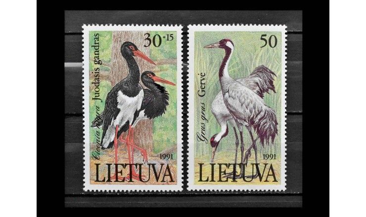 Литва 1991 г. "Птицы"