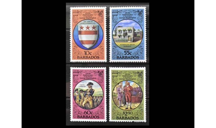 Барбадос 1982 г. "250 лет со дня рождения Джорджа Вашингтона"