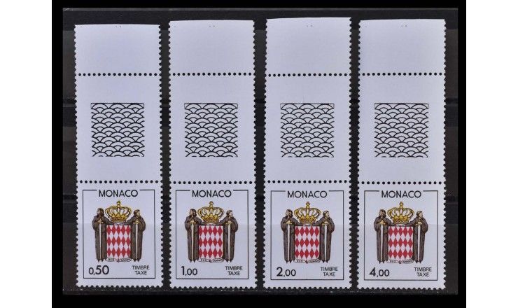 Монако 1986 г. "Доплатные марки. Национальный герб" (с купоном)