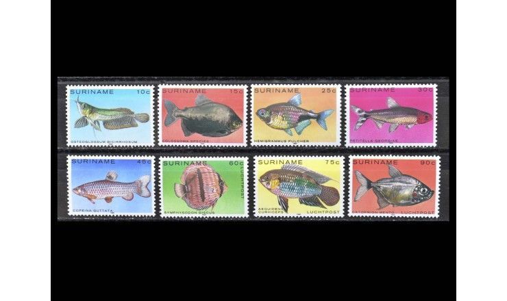 Суринам 1980 г. "Тропические рыбы"