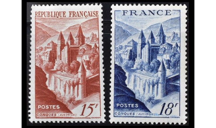 Франция 1947/1948 гг. "Стандартные марки: Здания"