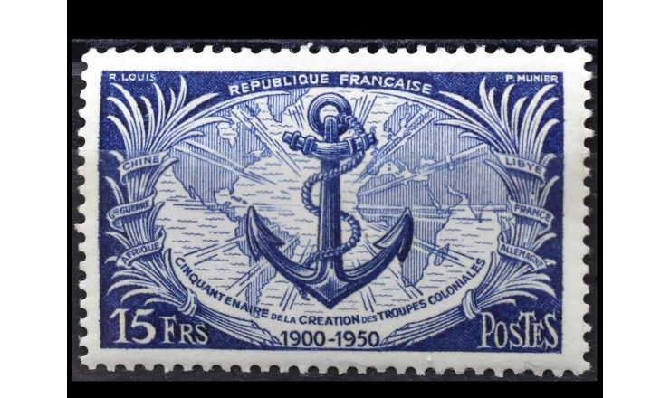 Франция 1951 г. "50 лет французским колониальным войскам"