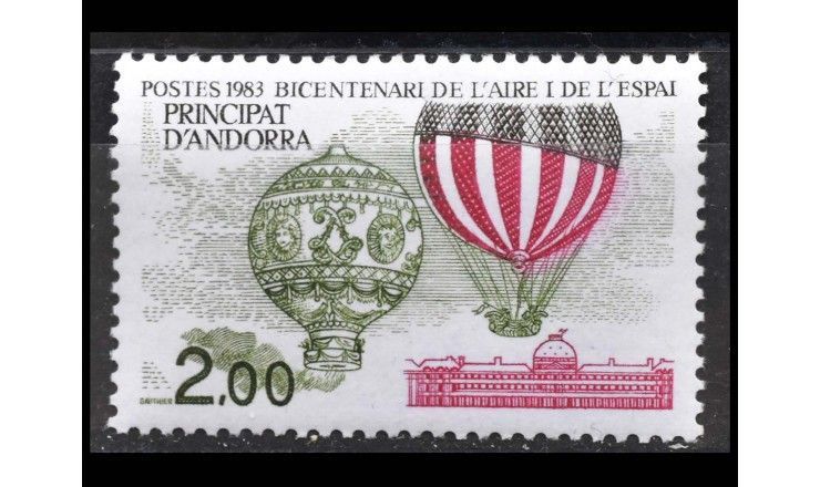 Андорра (французская) 1983 г. "200 лет аэрокосмической промышленности"