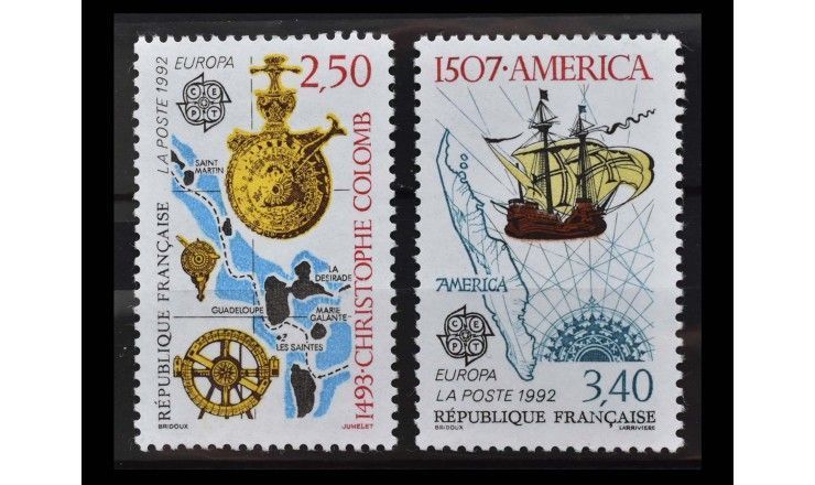 Франция 1992 г. "Европа: 500 лет открытия Америки"