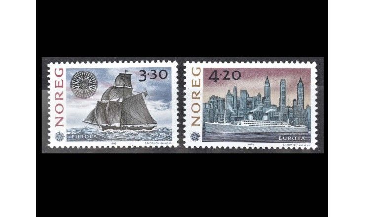 Норвегия 1992 г. "Европа: 500 лет открытия Америки"