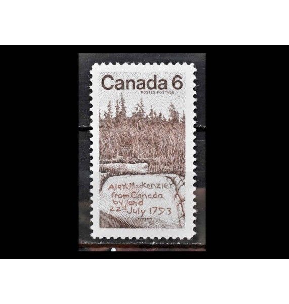 Канада 1970 г. "Мемориальный камень Александра Маккензи, путешественника"