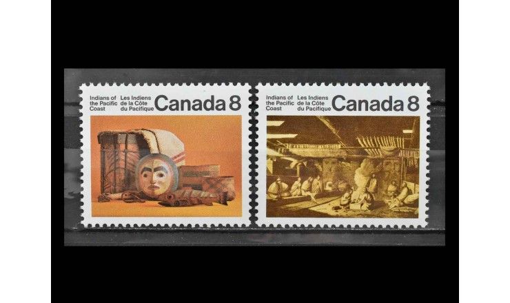Канада 1974 г. "Ремесла и быт индейцев тихоокеанского побережья"