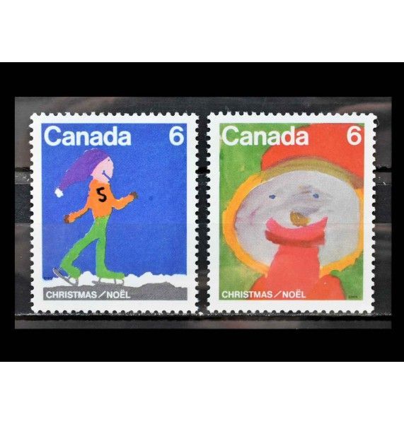Канада 1975 г. "Рождество: Детские рисунки"