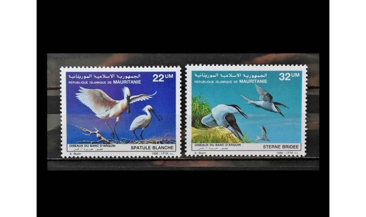Мавритания 1986 г. "Птицы национального парка Банк д'Арген"