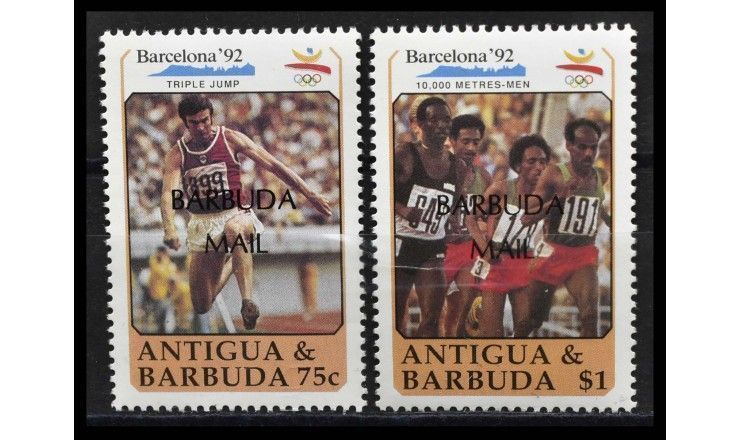 Барбуда 1991 г. "Летние Олимпийские игры 1992, Барселона" (надпечатка)