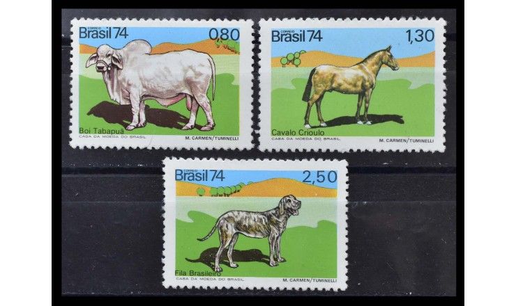 Бразилия 1974 г. "Бразильские породы домашних животных"