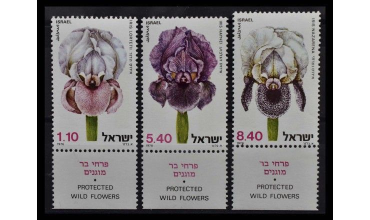Израиль 1978 г. "Охрана природы: Ирисы"