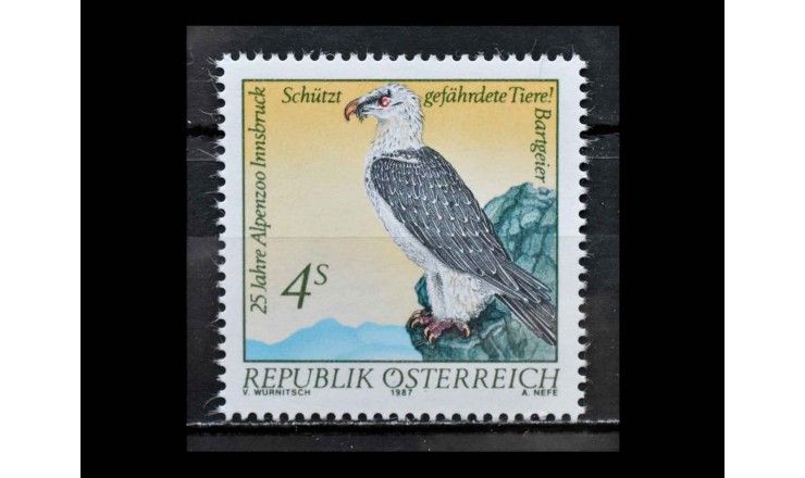 Австрия 1987 г. "Охрана природы: Бородач"