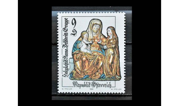 Австрия 1999 г. "Старые ремесла: Деревянная скульптура святой Анны" 