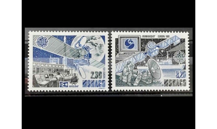 Монако 1991 г. "Европа: Космонавтика" 