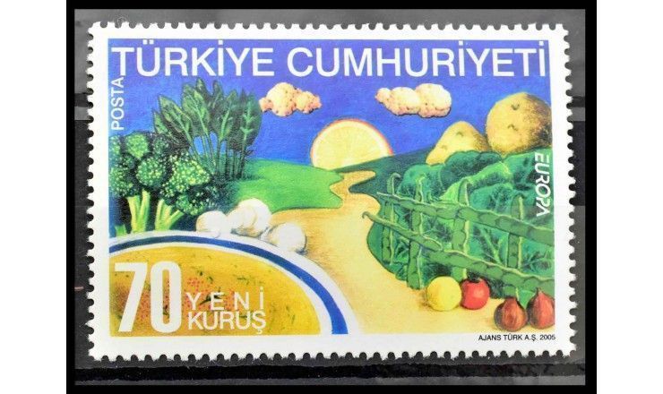 Турция 2005 г. "Европа: Гастрономия"