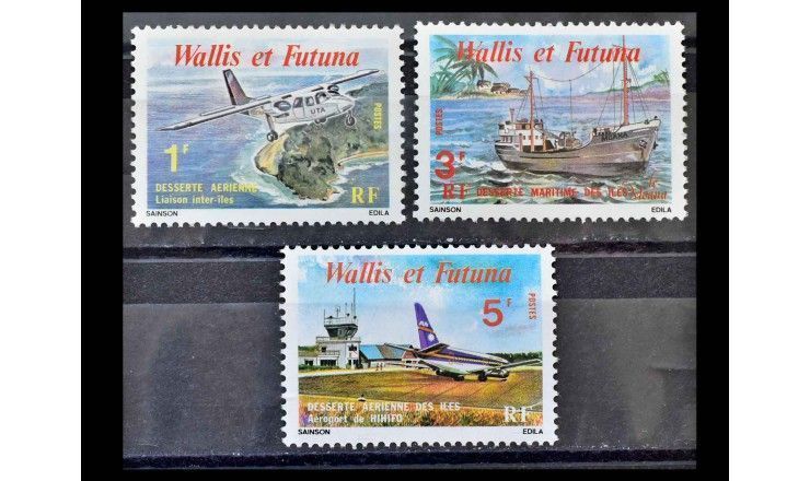 Уоллис и Футуна 1980 г. "Авиационное и морское сообщение между островами Уоллис и Футуна"