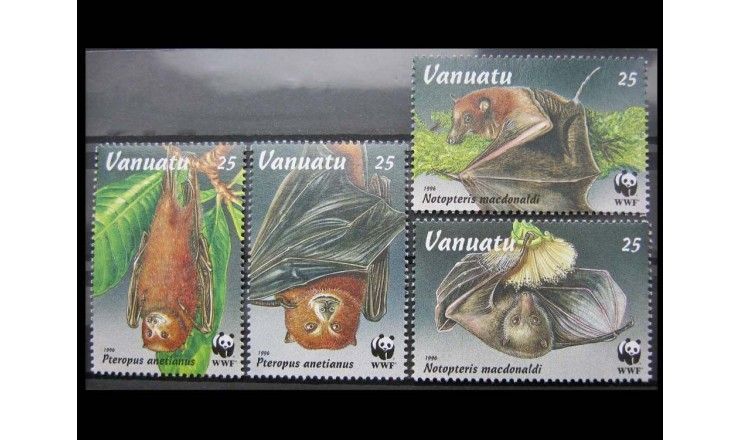 Вануату 1996 г. "Охрана природы: Летучие лисицы"