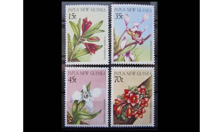Папуа-Новая Гвинея 1986 г. "Орхидеи"