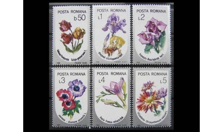Румыния 1986 г. "Cадовые цветы"